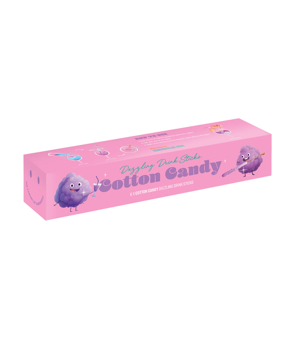 Cotton Candy Magical Drink Sticks  - 6 pièces