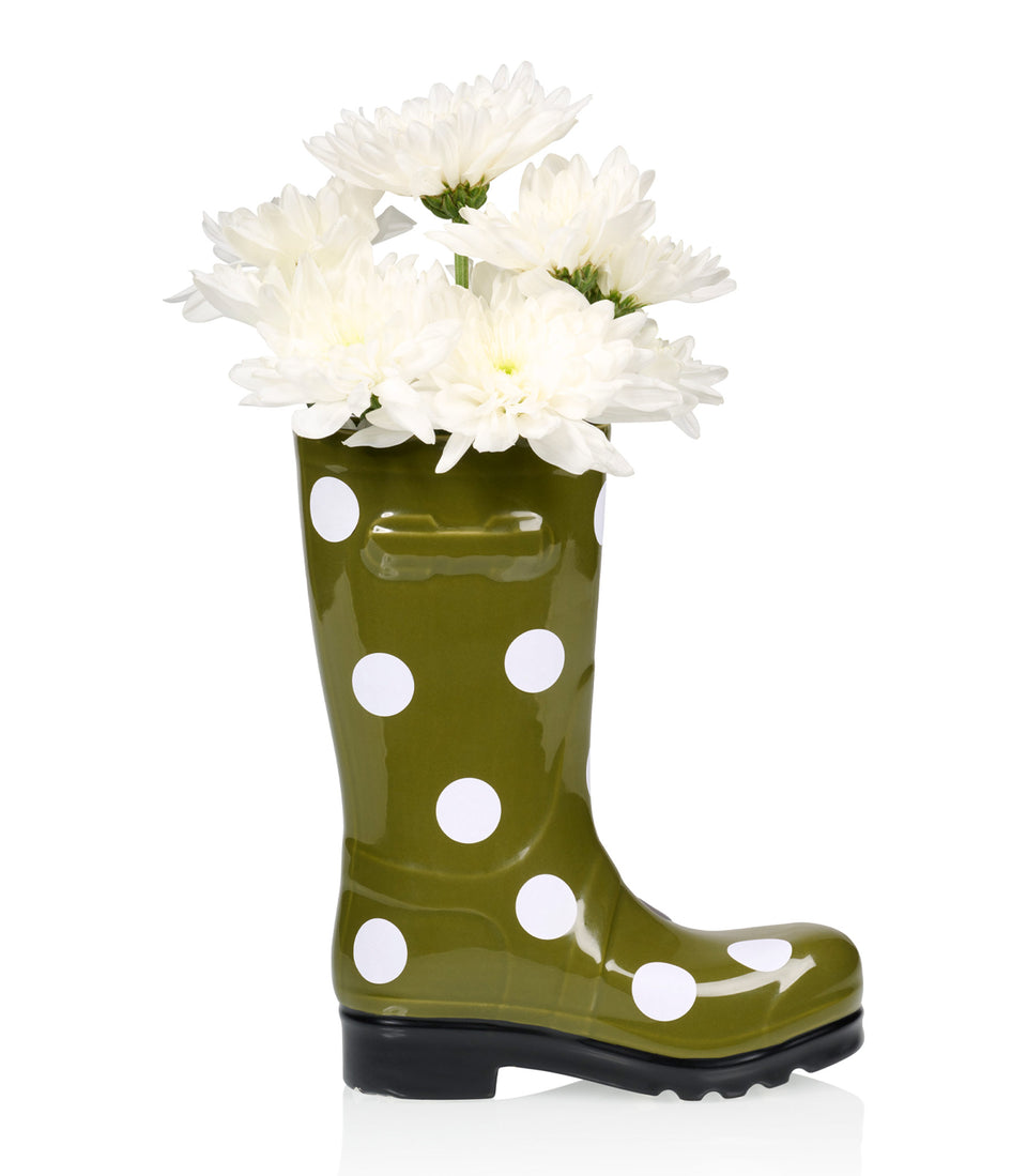 Vase Bottes Vert à Pois - 3 pièces