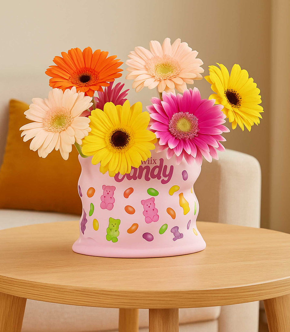 Bol-Vase-Cache-Pot à Bonbons Rose - 3 pièces