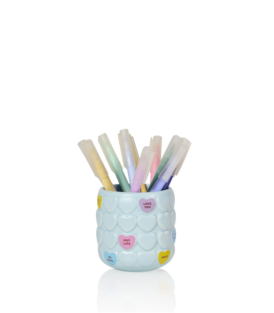 Tasse cœurs Sweet Heart Bleu - 6 pièces