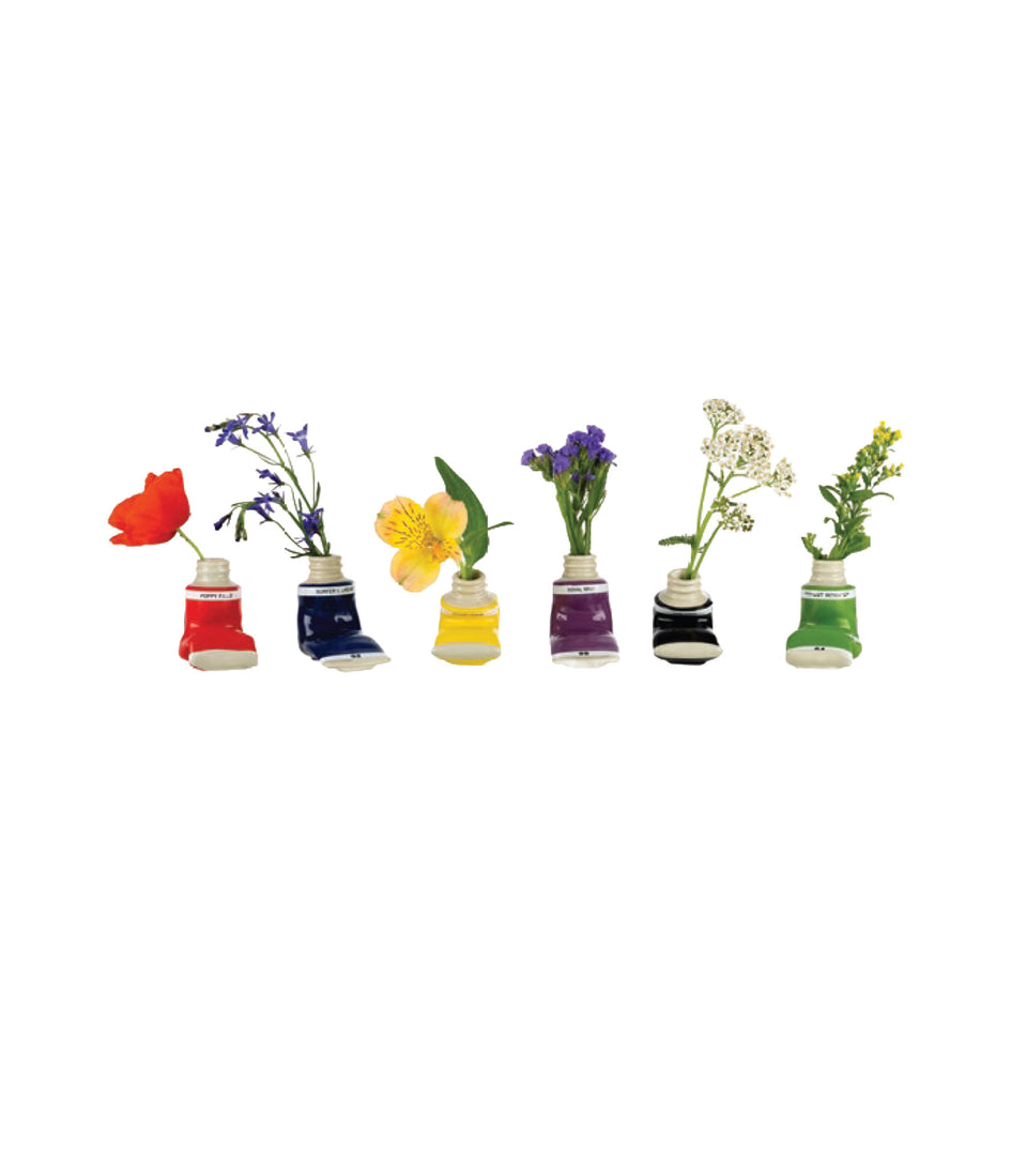 Mini vase tube de peinture (Boite surprise) - 12 pièces
