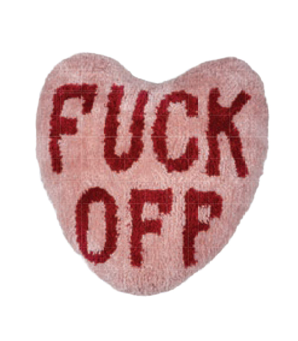 Coussin Cœur 'Fuck Off' - 3 pièces