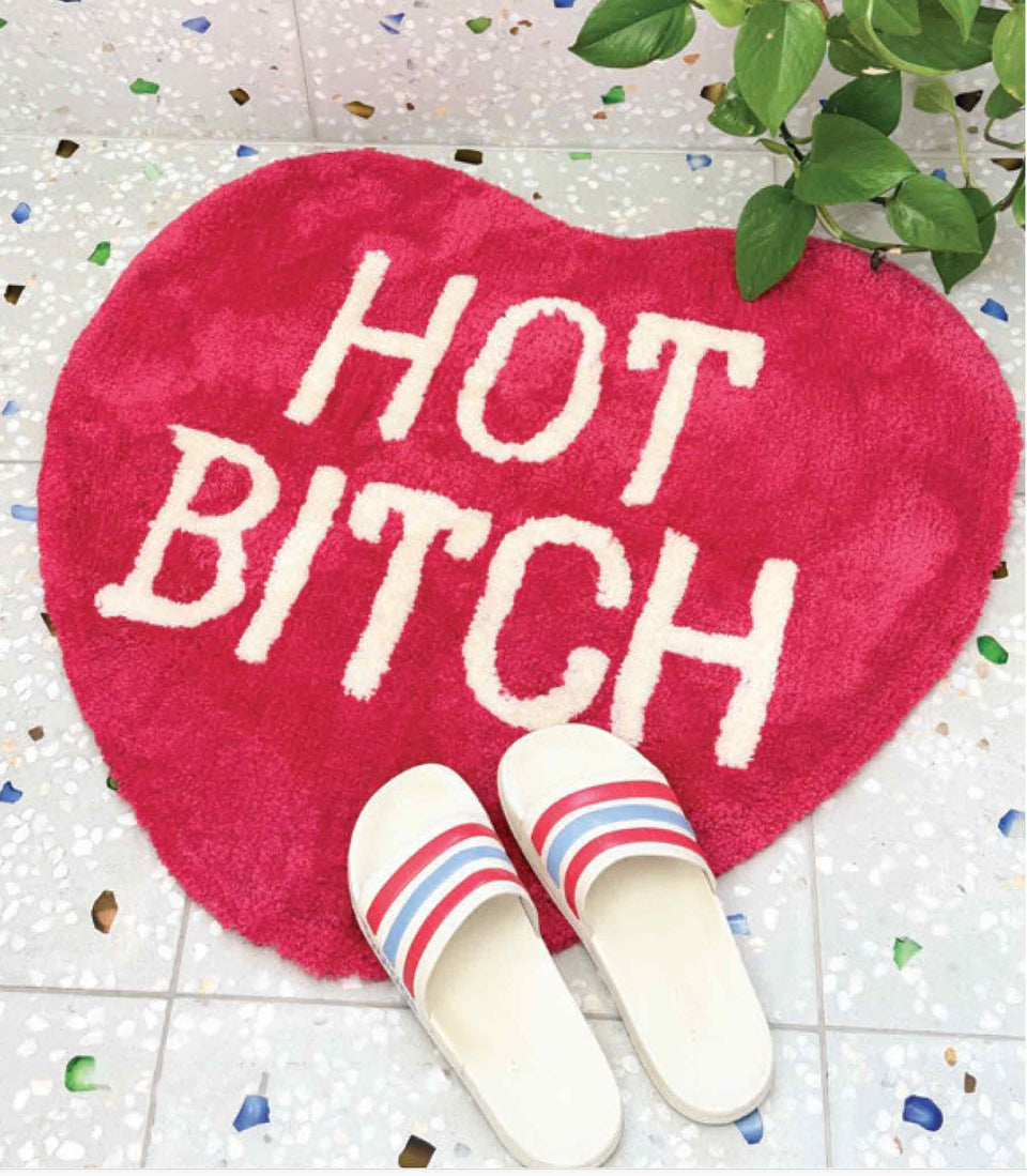 Tapis Cœur 'Hot Bitch' - 3 pièces