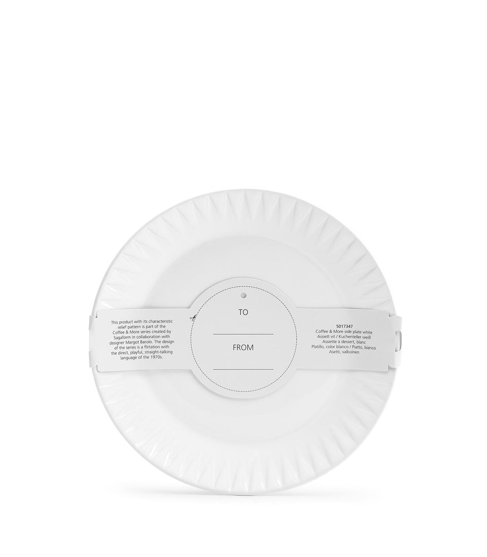 Assiette à dessert Coffee & More Blanc- 6 pièces