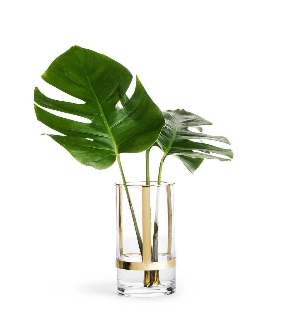 Vase Hold medium Transparent/or- 6 pièces