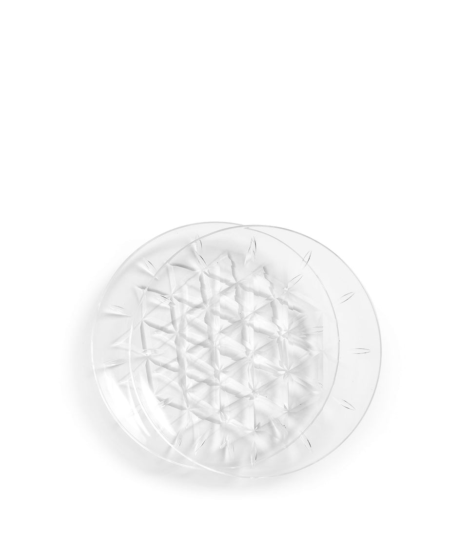 Assiettes Picnic Juni, lot de 2 Transparent - 6 pièces