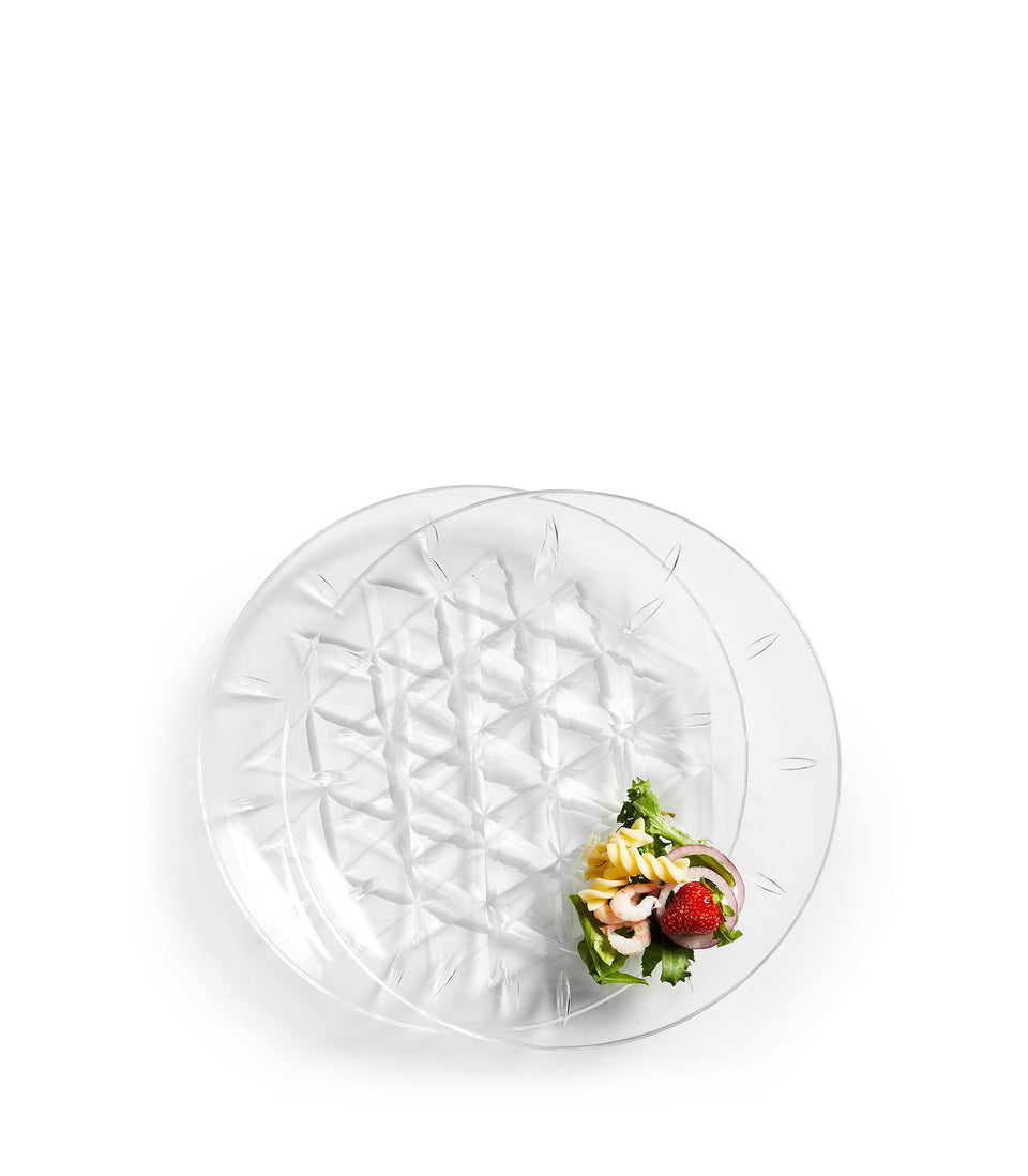 Assiettes Picnic Juni, lot de 2 Transparent - 6 pièces