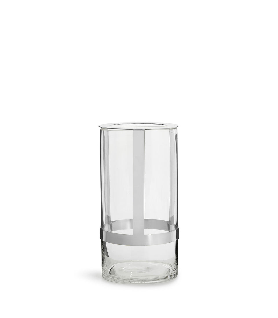 Vase Hold medium Transparent/Argent - 6 pièces