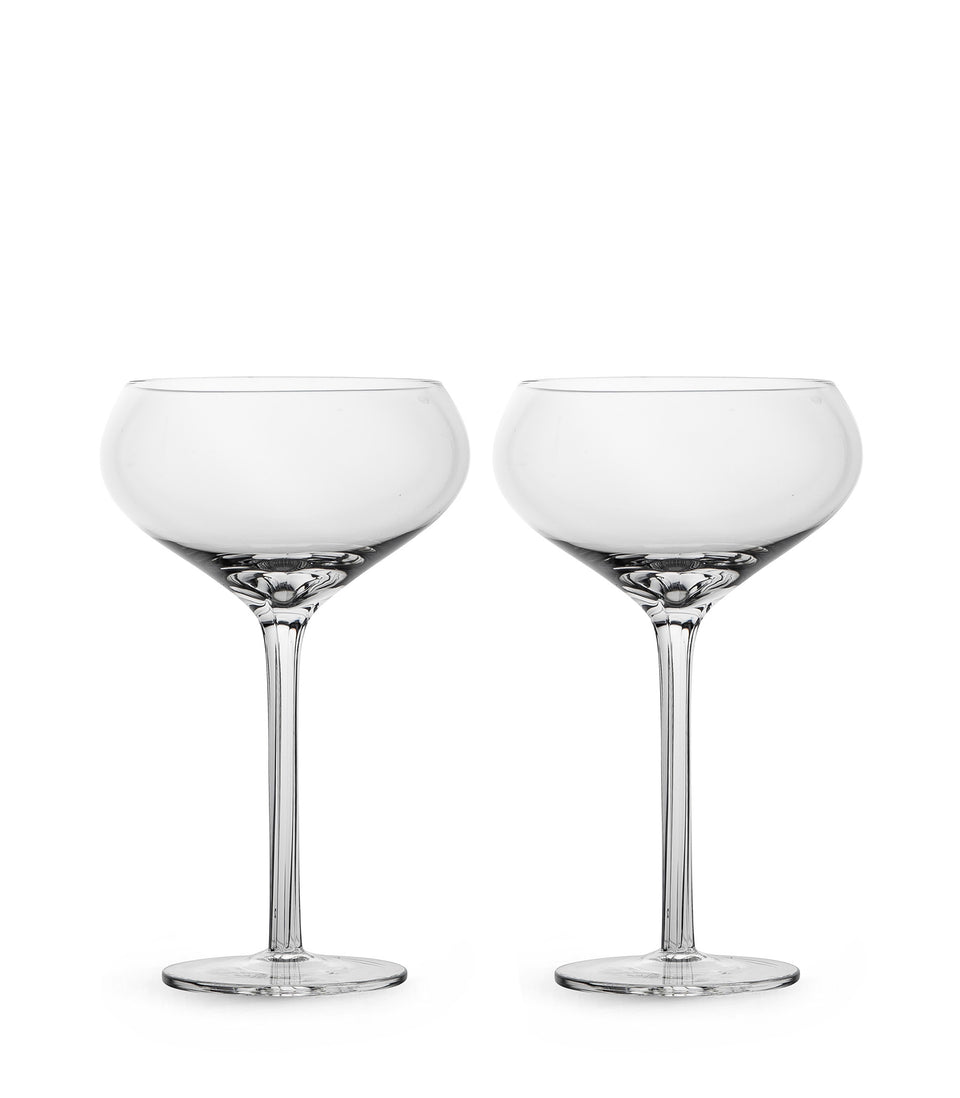 Coupes à champagne Saga, lot de 2 Transparent - 6 pièces