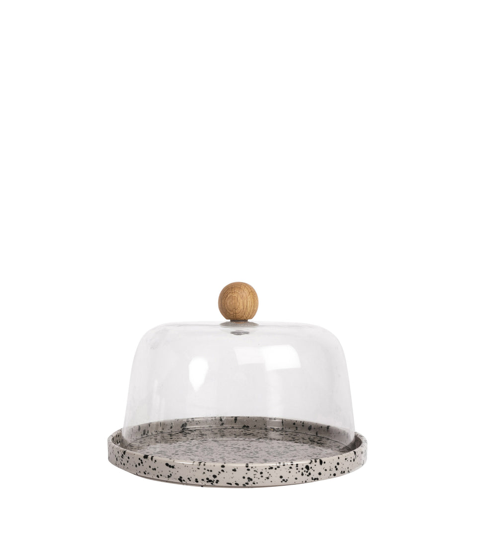 Cloche à fromage Ditte Gris/noir - 6 pièces