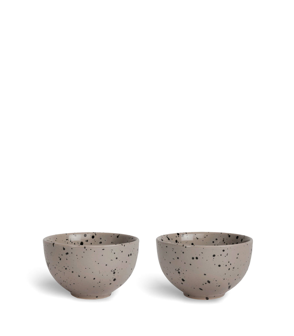 Bol Ditte, lot de 2 Gris/noir - 6 pièces