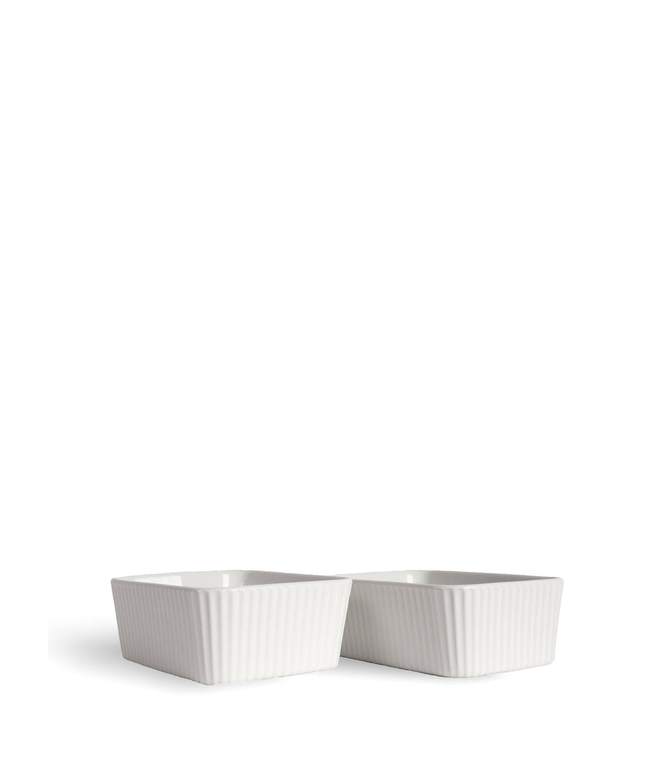Mini plats à four Flora, lot de 2 Blanc - 6 pièces