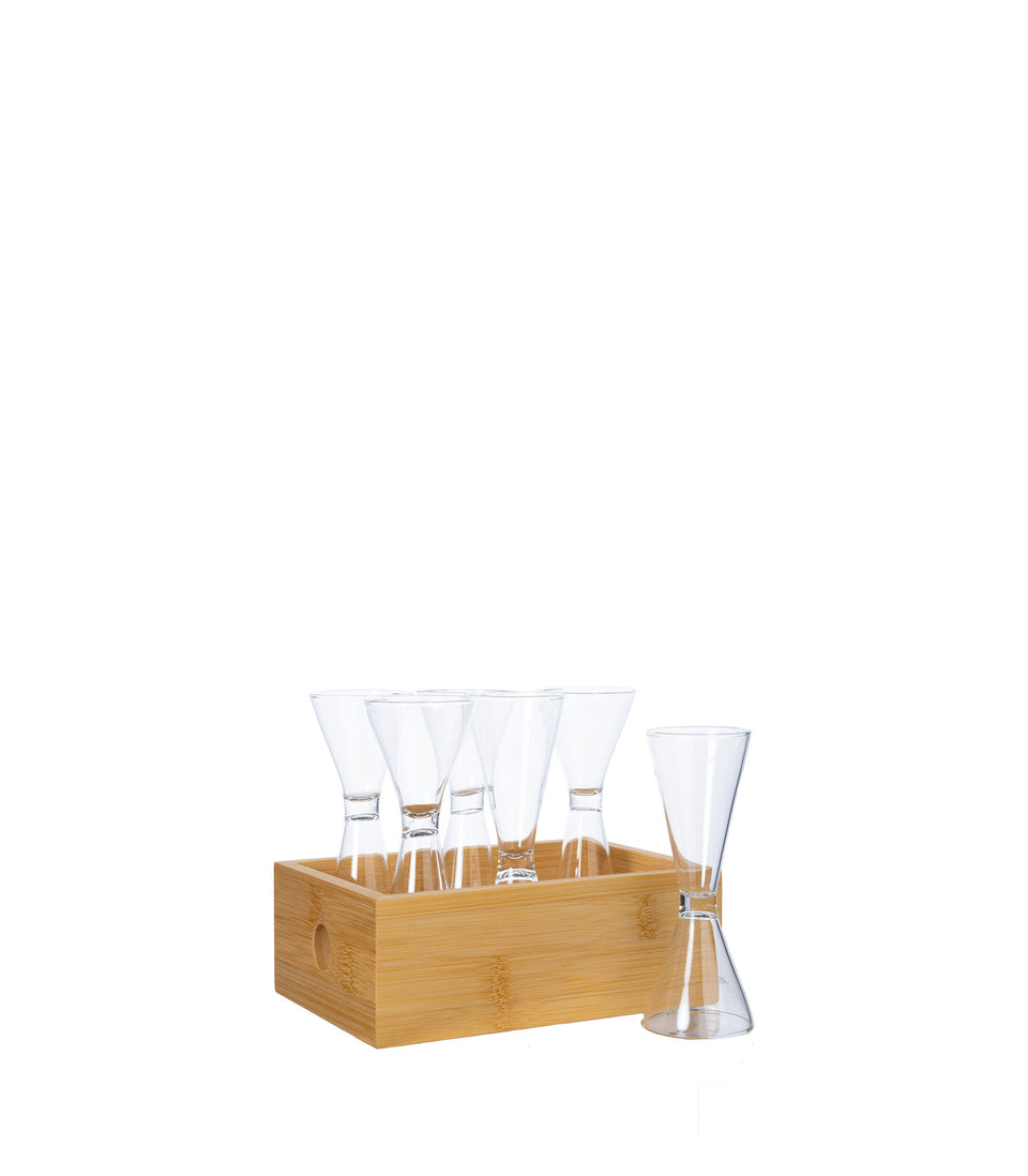Coffret schnaps Nature, lot de 6 Transparent/marron - 6 pièces