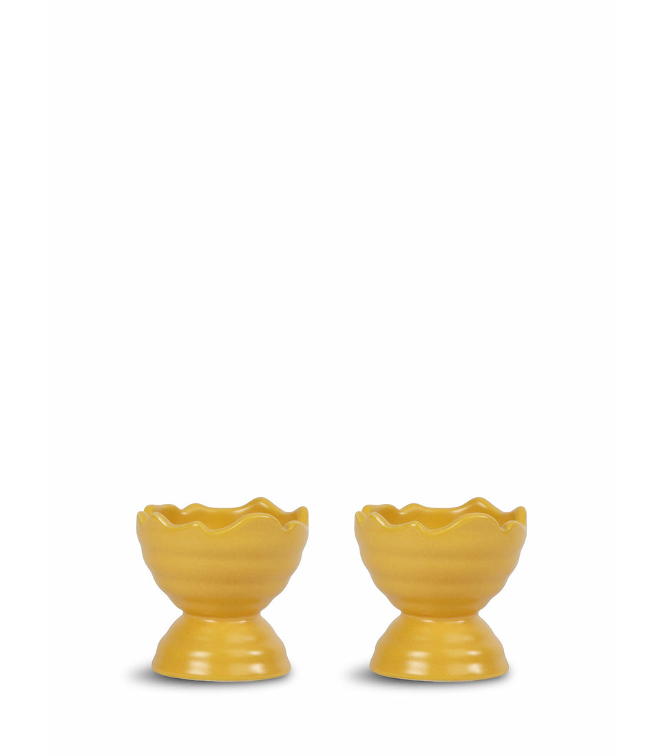 Coquetier Ellen, lot de 2 Jaune - 6 pièces