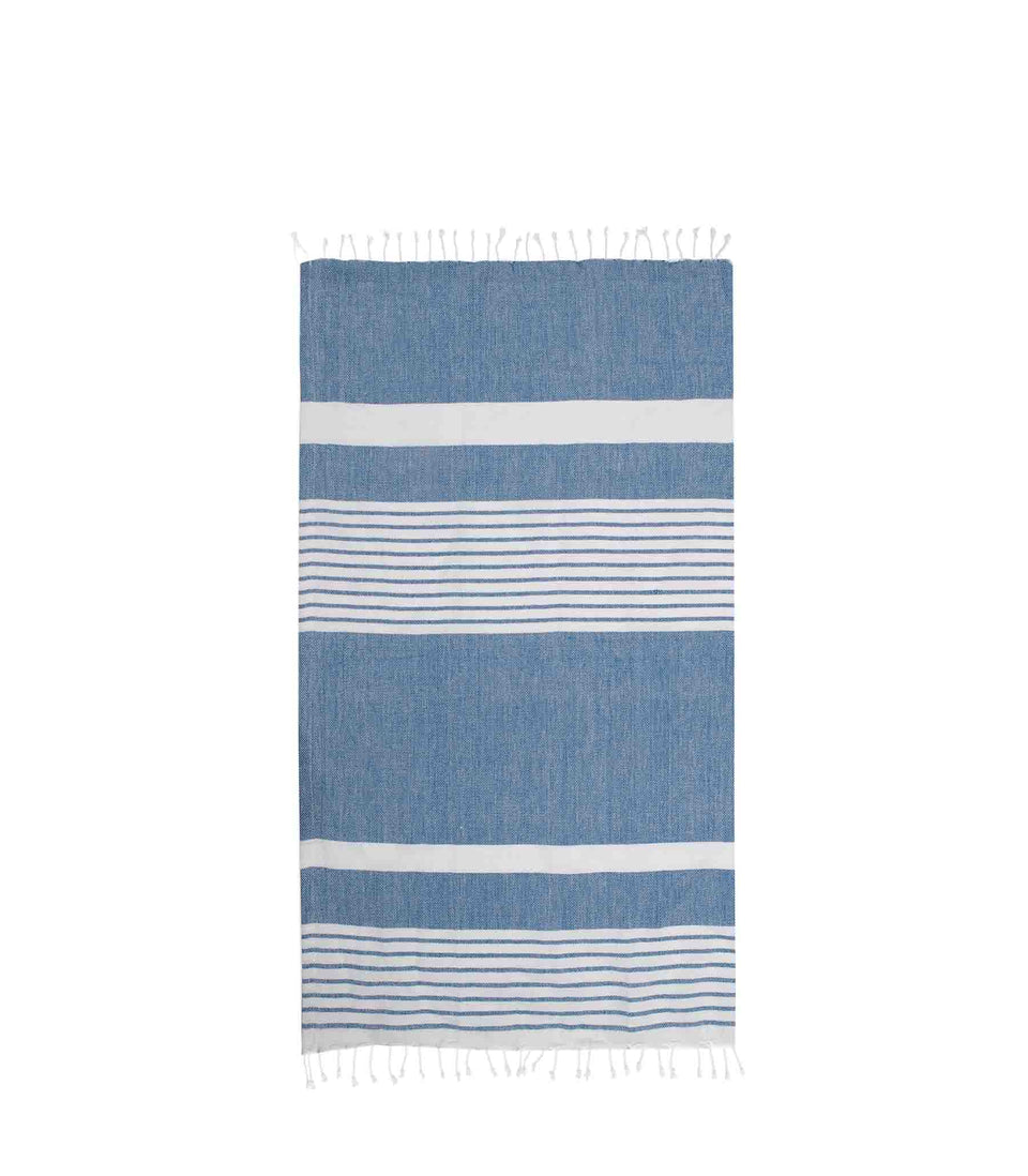 Serviette hammam Ella 90x170cm Bleu - 8 pièces