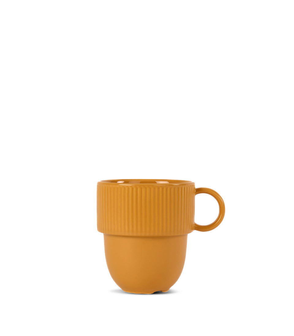 Tasse Inka avec anse Jaune Pantone 4023C - 6 pièces