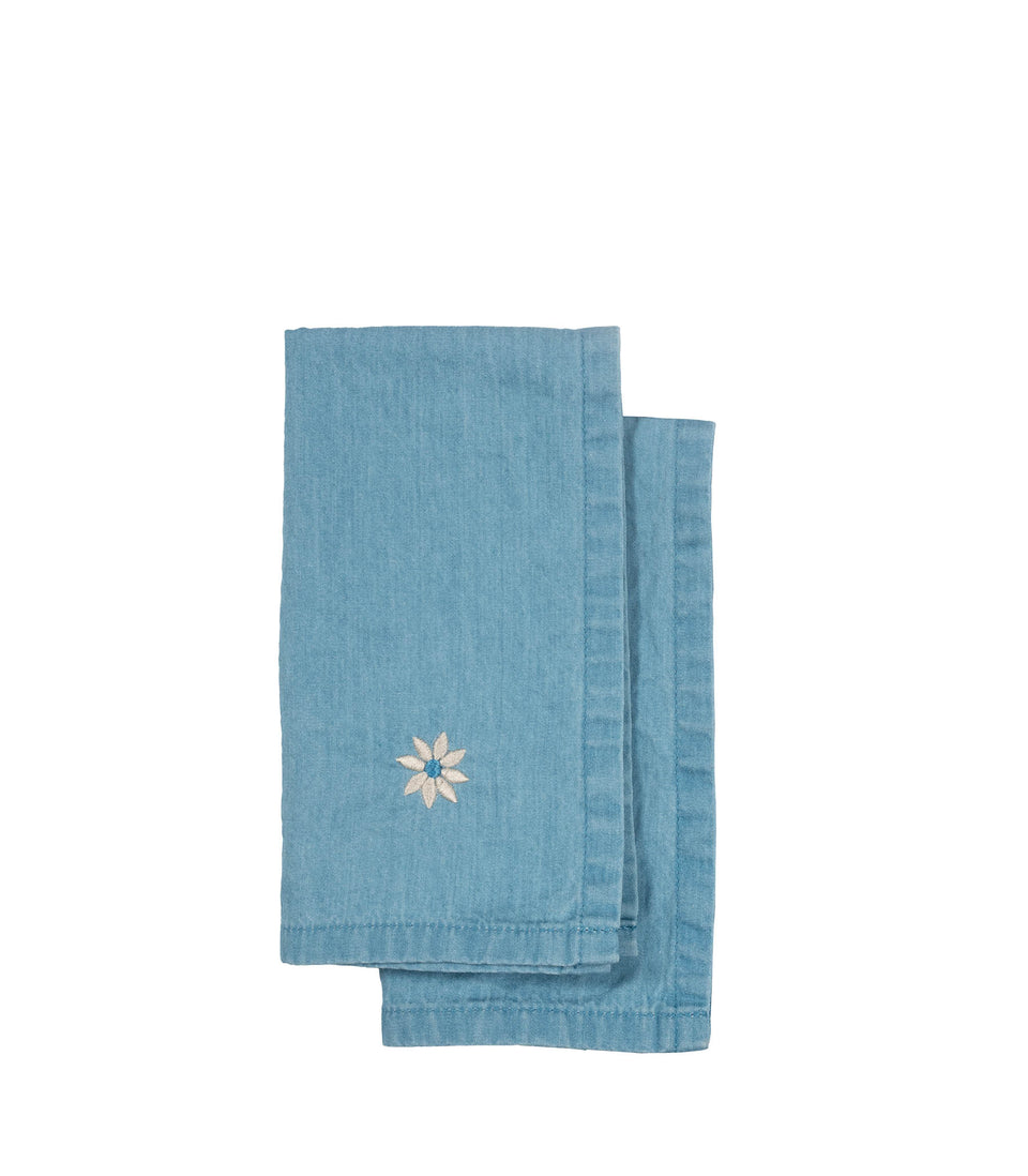 Torchon Eden, lot de 2 Bleu assorti - 6 pièces