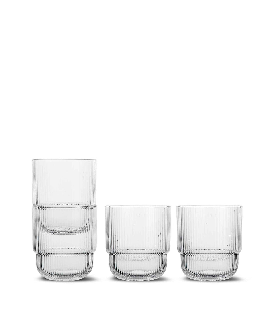 Verres à eau Blanka, lot de 4 Transparent - 6 pièces