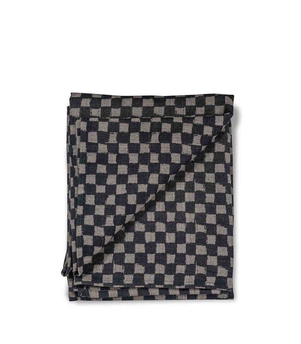 Nappe coton Checki Noir - 2 pièces