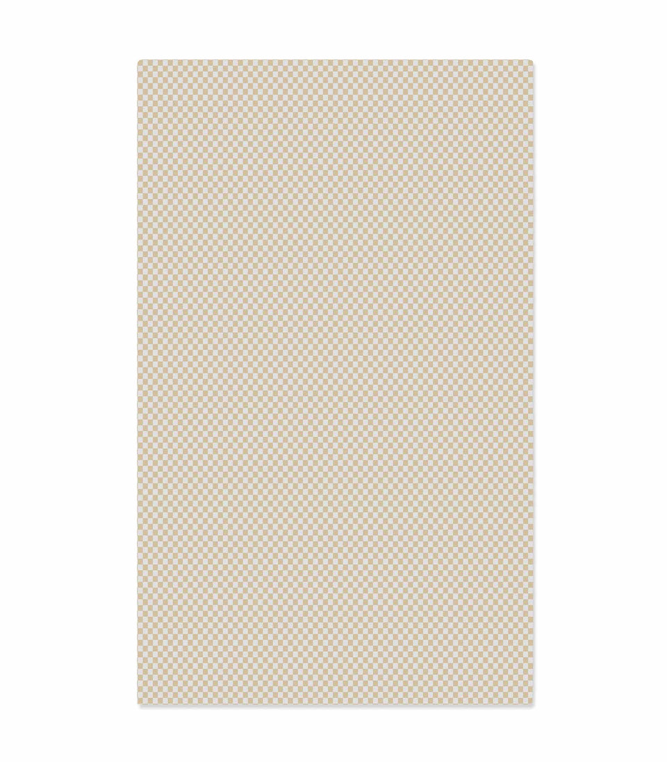 Nappe coton Checki Beige- 2 pièces
