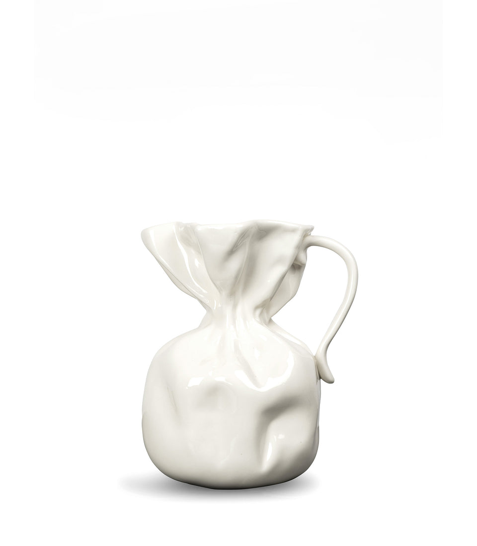 Vase Crumple Blanc- 1 pièce