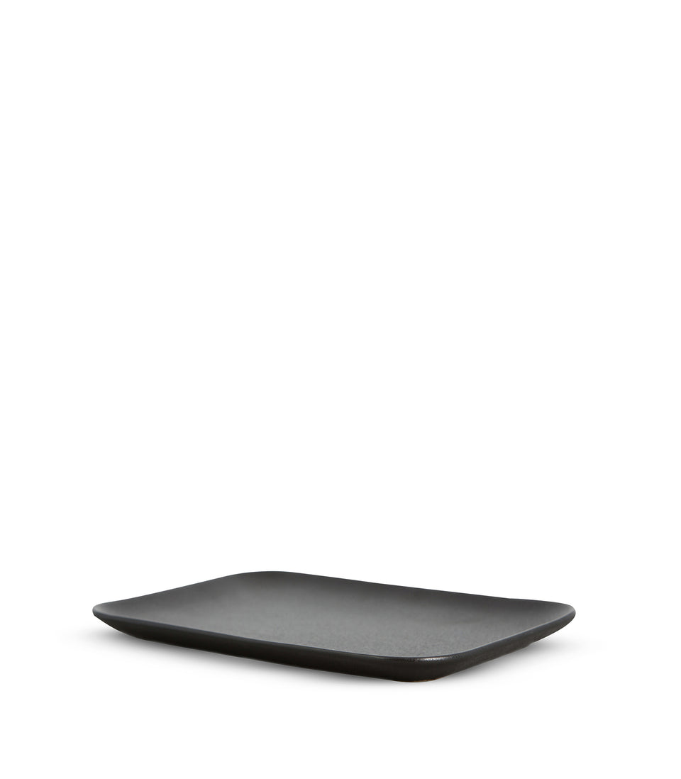 Assiette carrée Blackroot Noir - 6 pièces