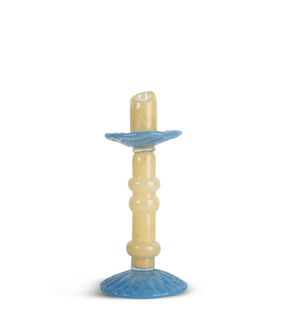 Bougeoir Lara M Beige clair/bleu clair - 4 pièces