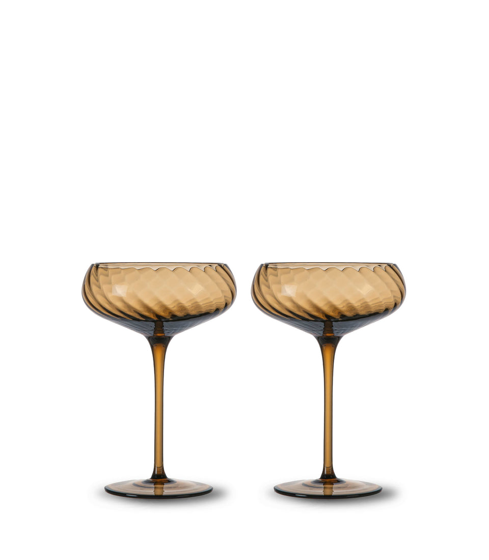 Coupes à champagne Opacity, lot de 2 Marron - 6 pièces