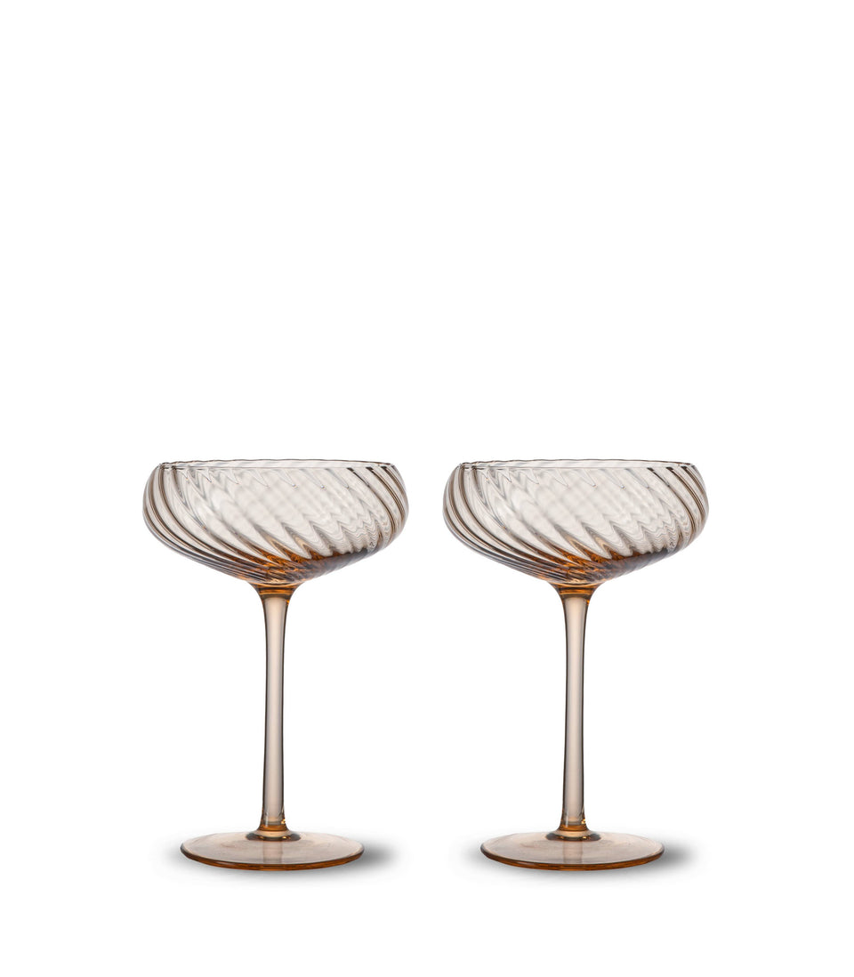 Coupes à champagne Opacity, lot de 2 Beige - 6 pièces
