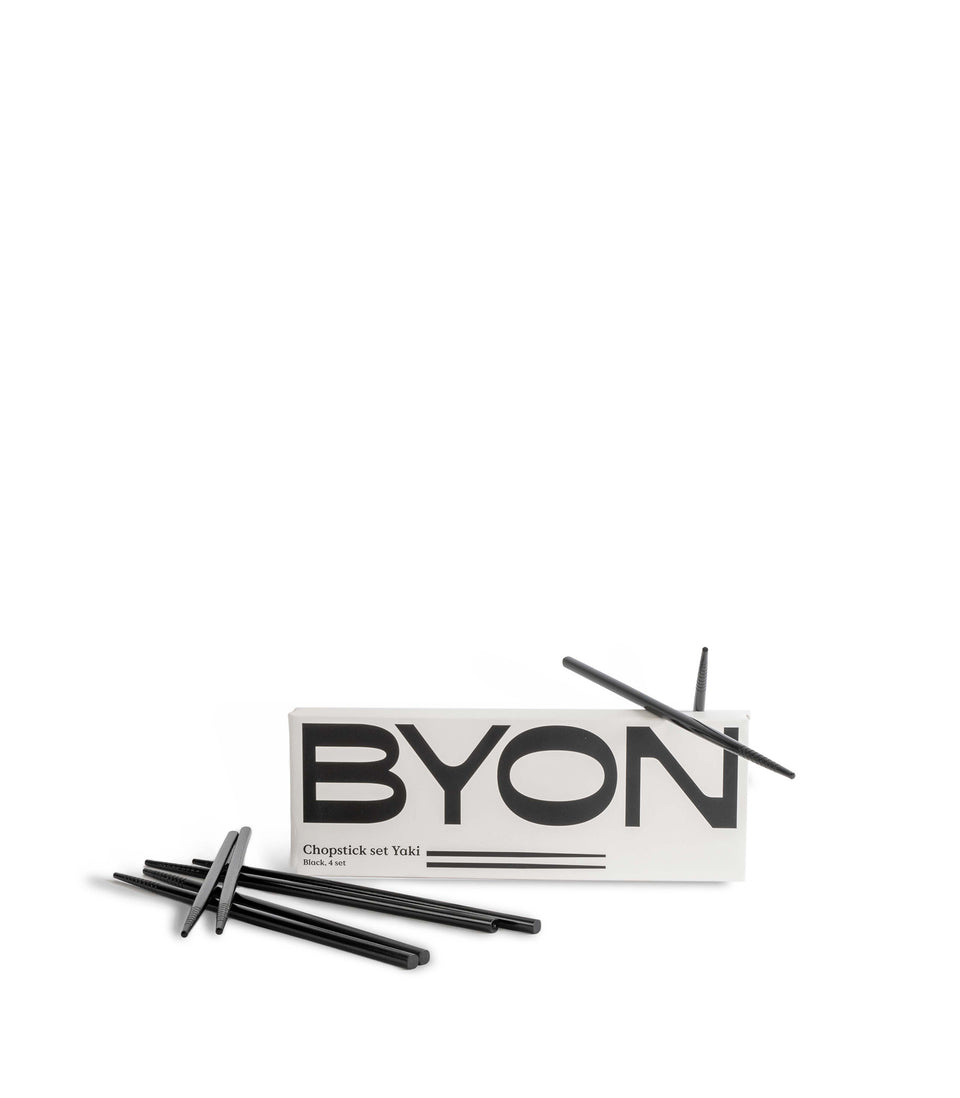 Baguettes Yaki, coffret 4 paires  Noir - 12 pièces