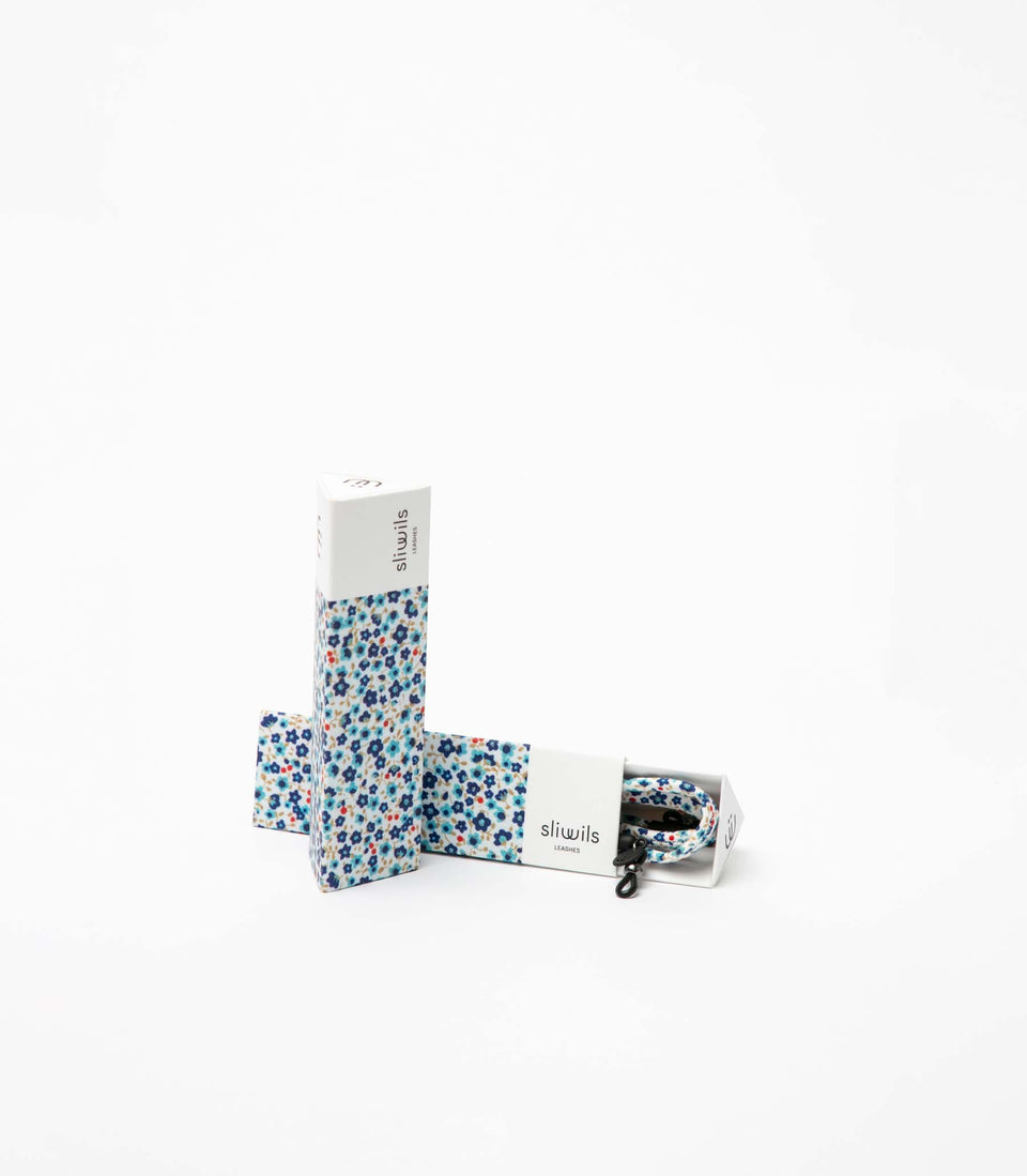 Cordon Lunettes FRESH BLUE FLOWER - 3 pièces