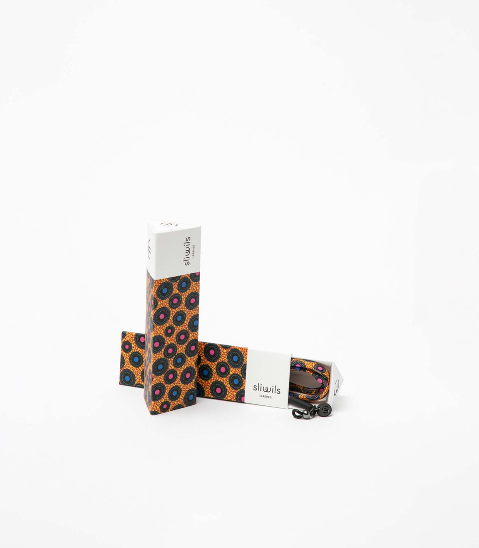 Cordon Lunettes ETHNIC BALAM (Orange/Bleu/Violet) - 3 pièces