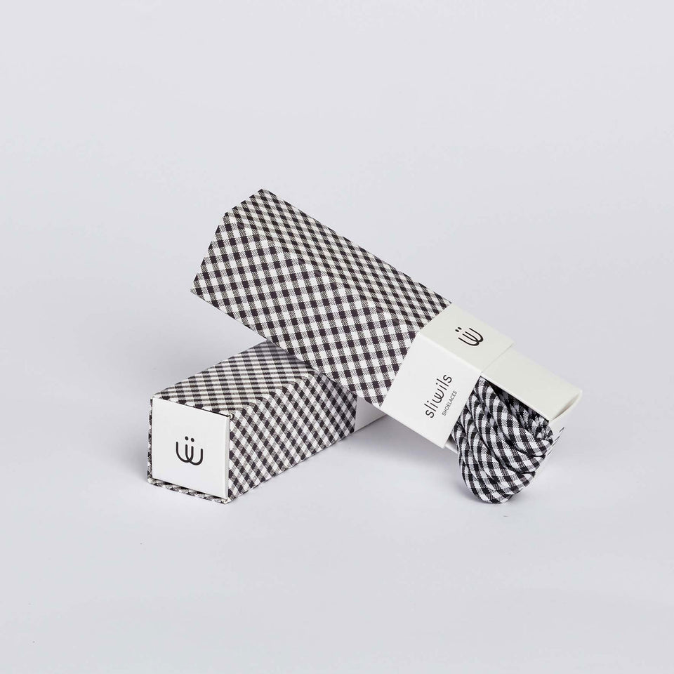 Lacets LINDY SINATRA (Noir & Blanc) - 3 pièces