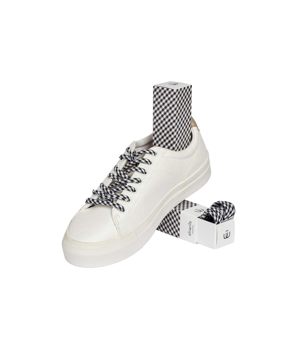 Lacets LINDY SINATRA (Noir & Blanc) - 3 pièces