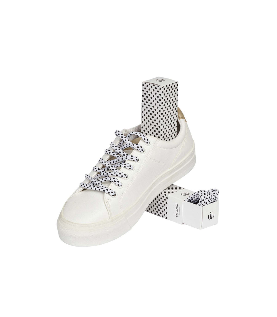 Lacets LINDY GRACE (Pois Noirs) - 3 pièces