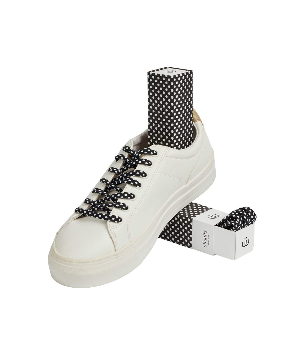 Lacets JAZZ ABLE (WHITE BLACK) - 3 pièces
