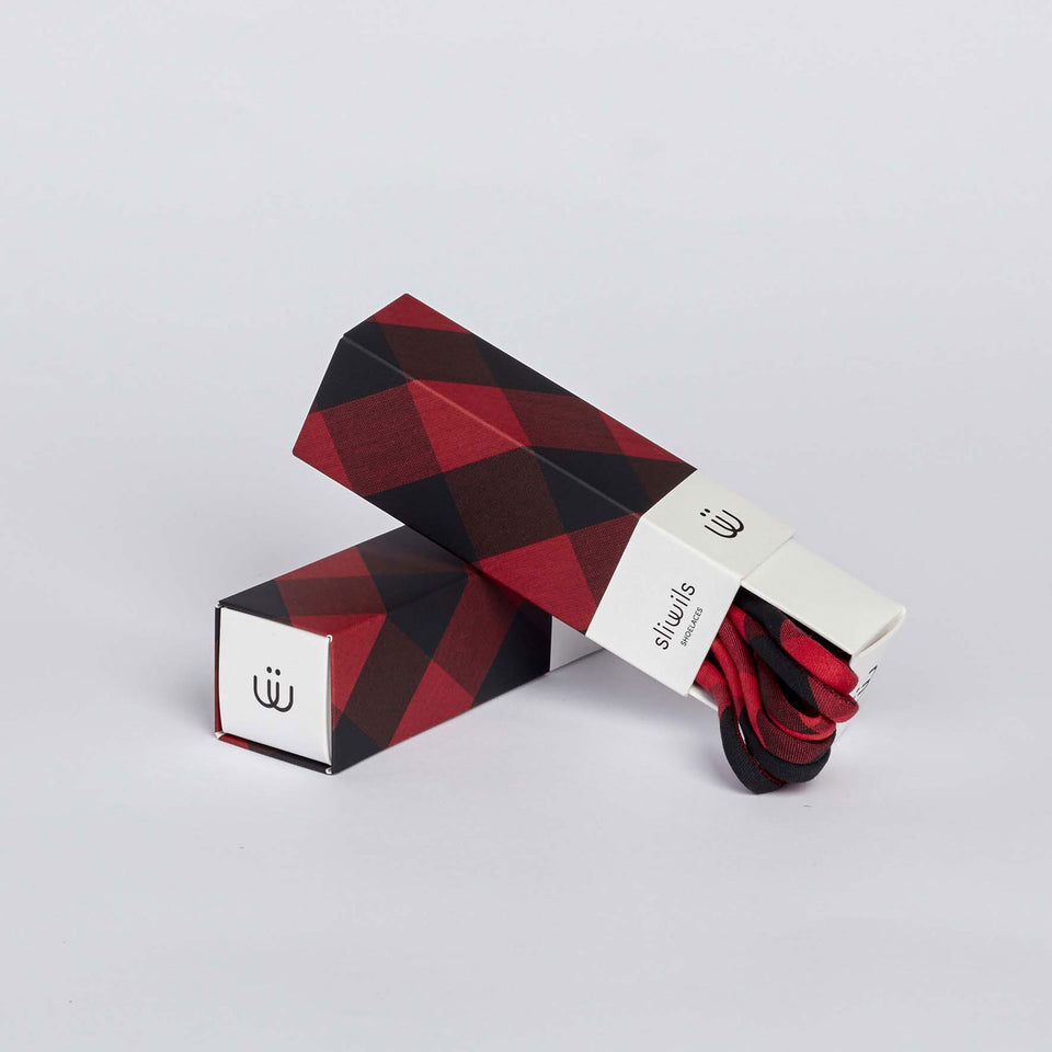 Lacets GENUINE BIRMINGHAM (Rouge & Noir) - 3 pièces