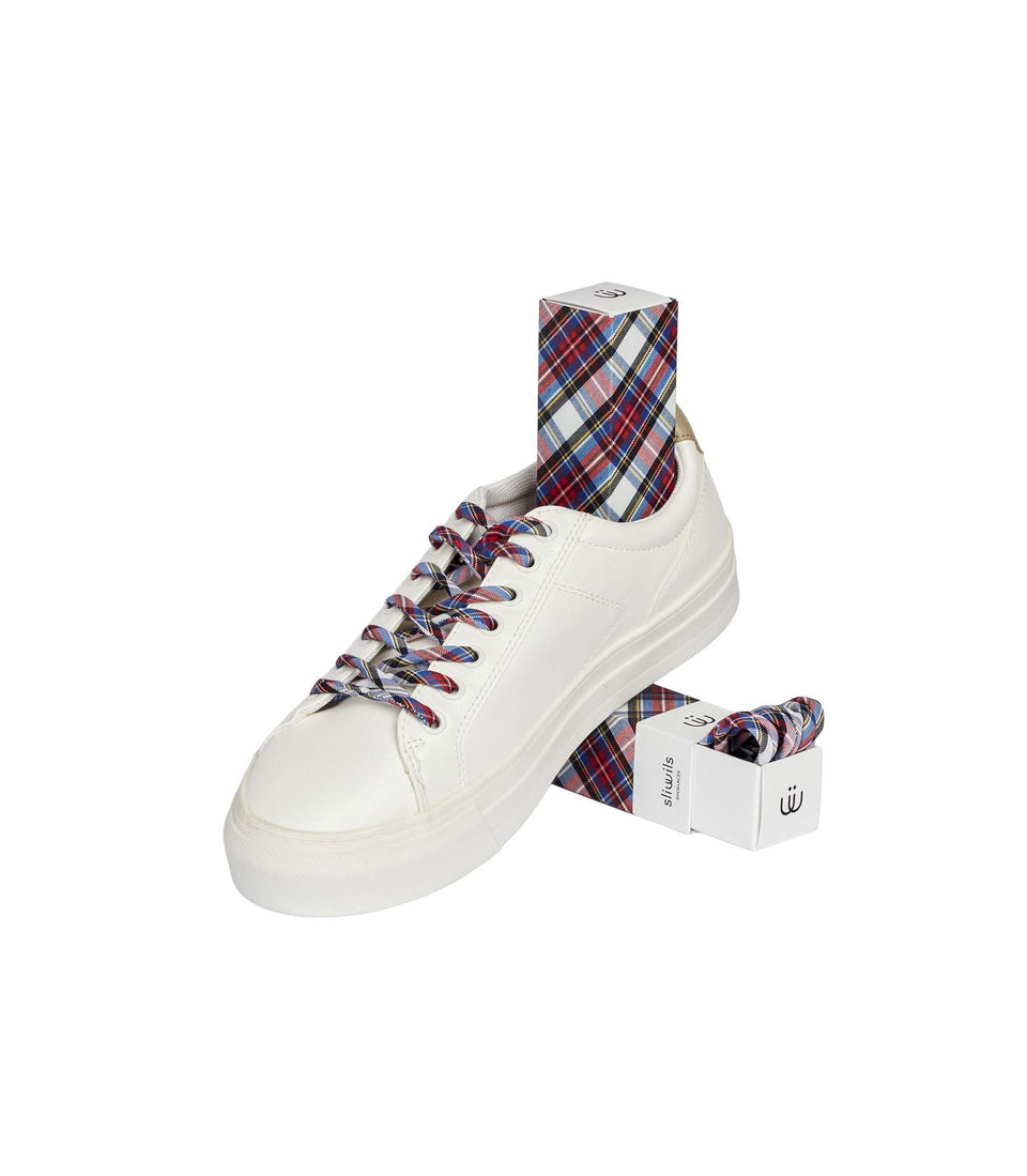 Lacets GENUINE YORK (Rouge&Bleu) - 3 pièces