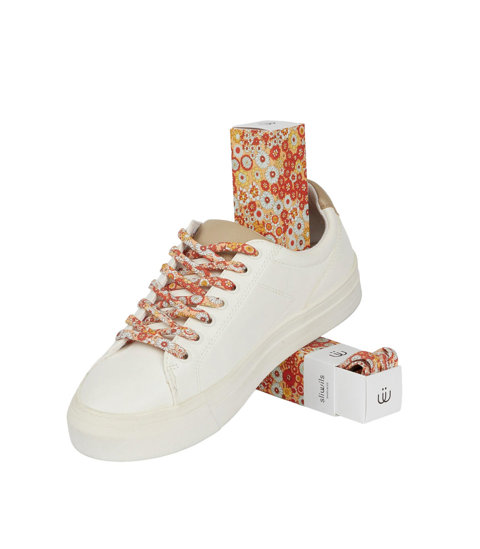 Lacets FRESH ORANGE FLOWERS - 3 pièces