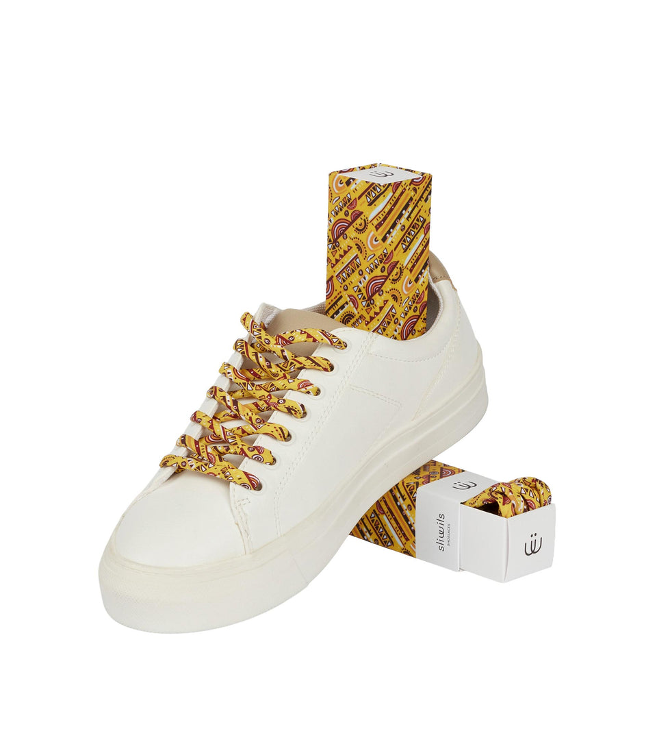 Lacets ETHNIC KINICH (Jaune) - 3 pièces