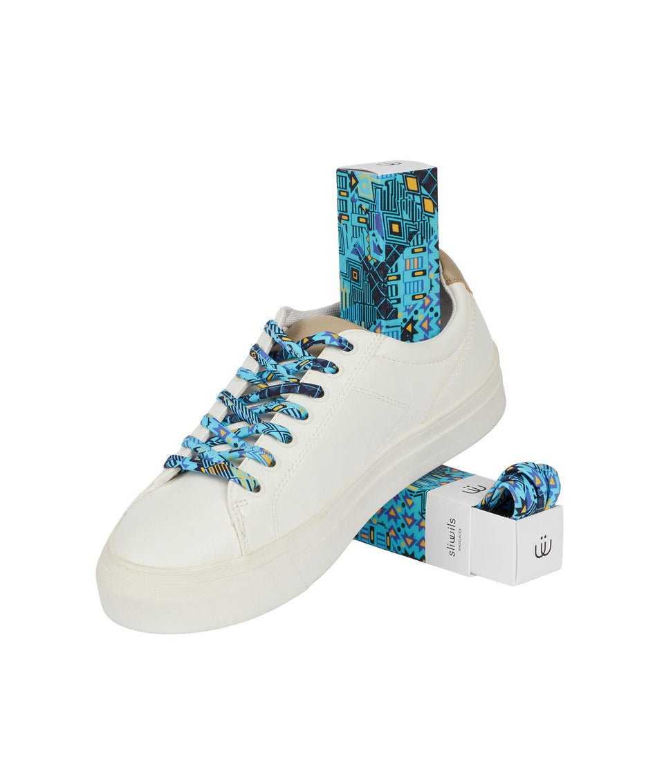 Lacets ETHNIC AKBAL (Bleu) - 3 pièces