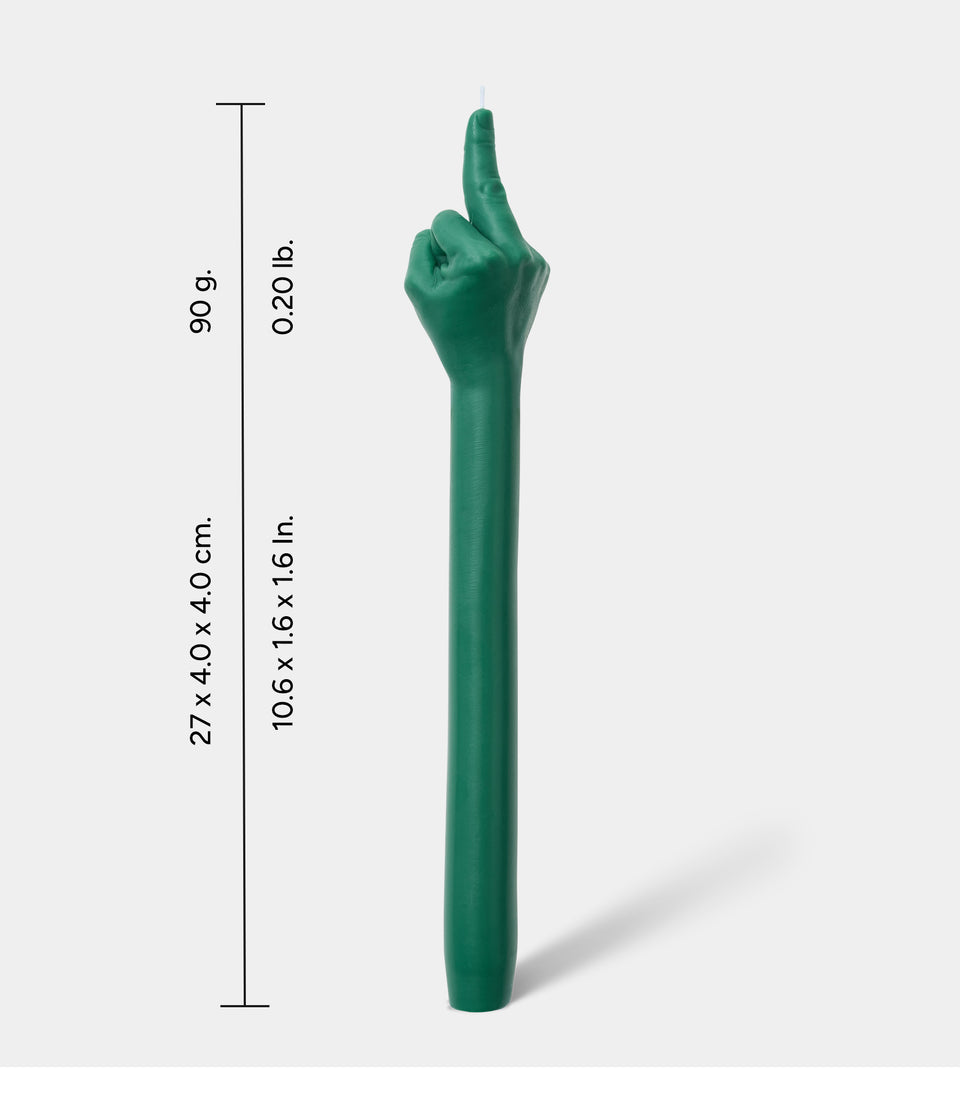 3D Bougie doigt d’honneur verte F*CK YOU