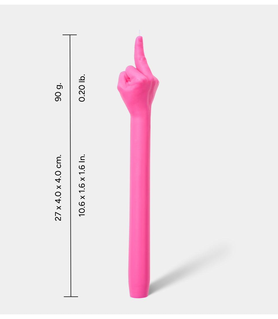 3D Bougie doigt d’honneur rose F*CK YOU