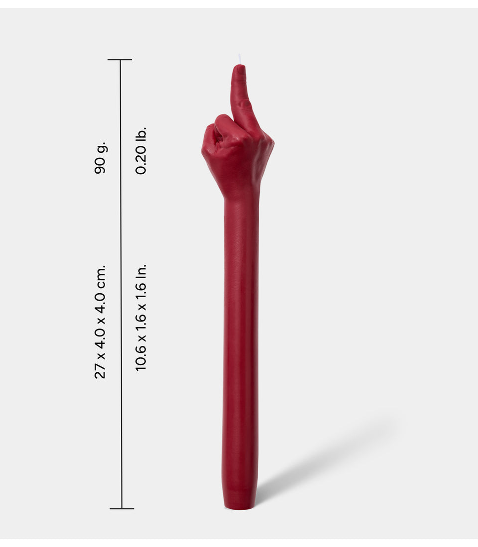 3D Bougie doigt d’honneur rouge F*CK YOU