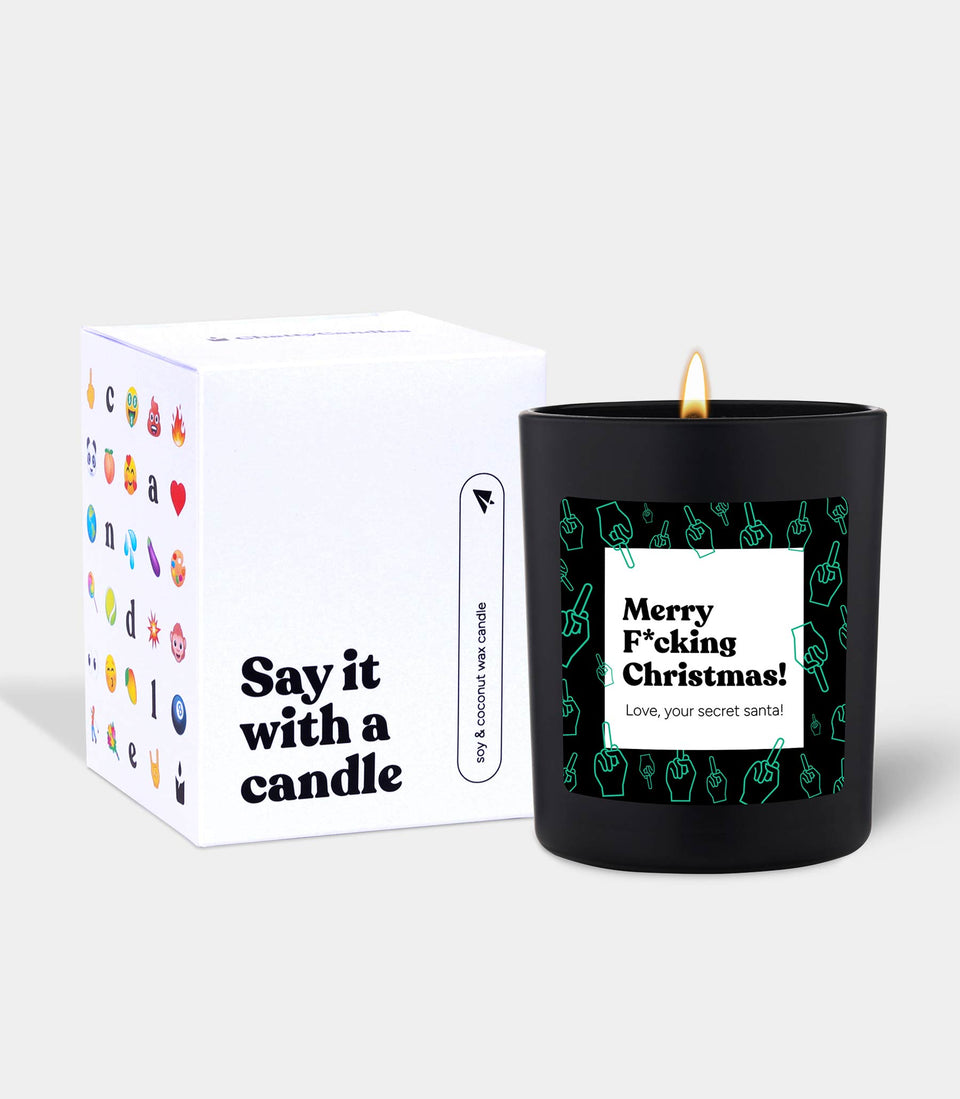 Bougie Merry F*cking Christmas! Your secret Santa! - 2 pièces