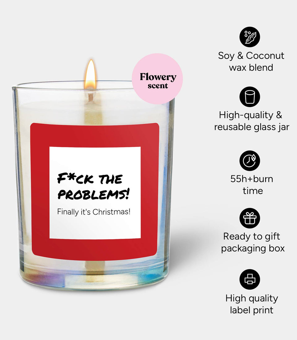 Bougie F*ck the problems! Finally it's Christmas! - 2 pièces