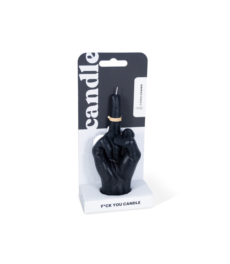 Bougie F*ck You Noir Petite - 2 pièces