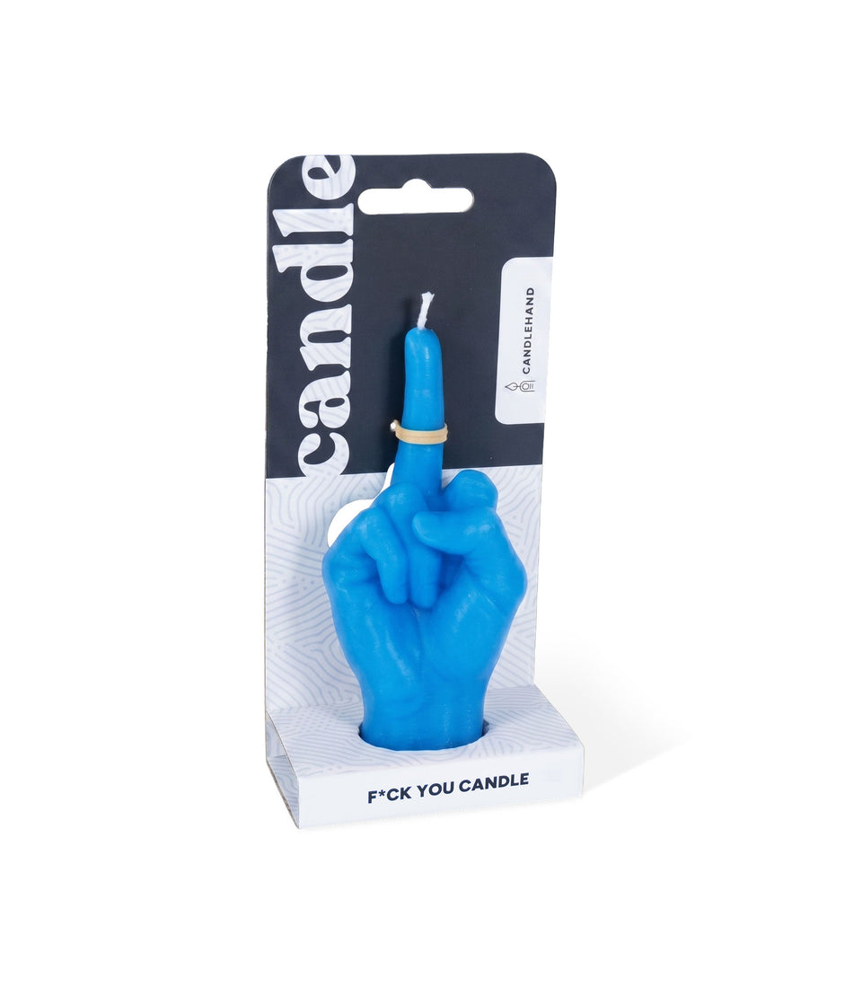 Bougie F*ck You Bleu Petite - 2 pièces
