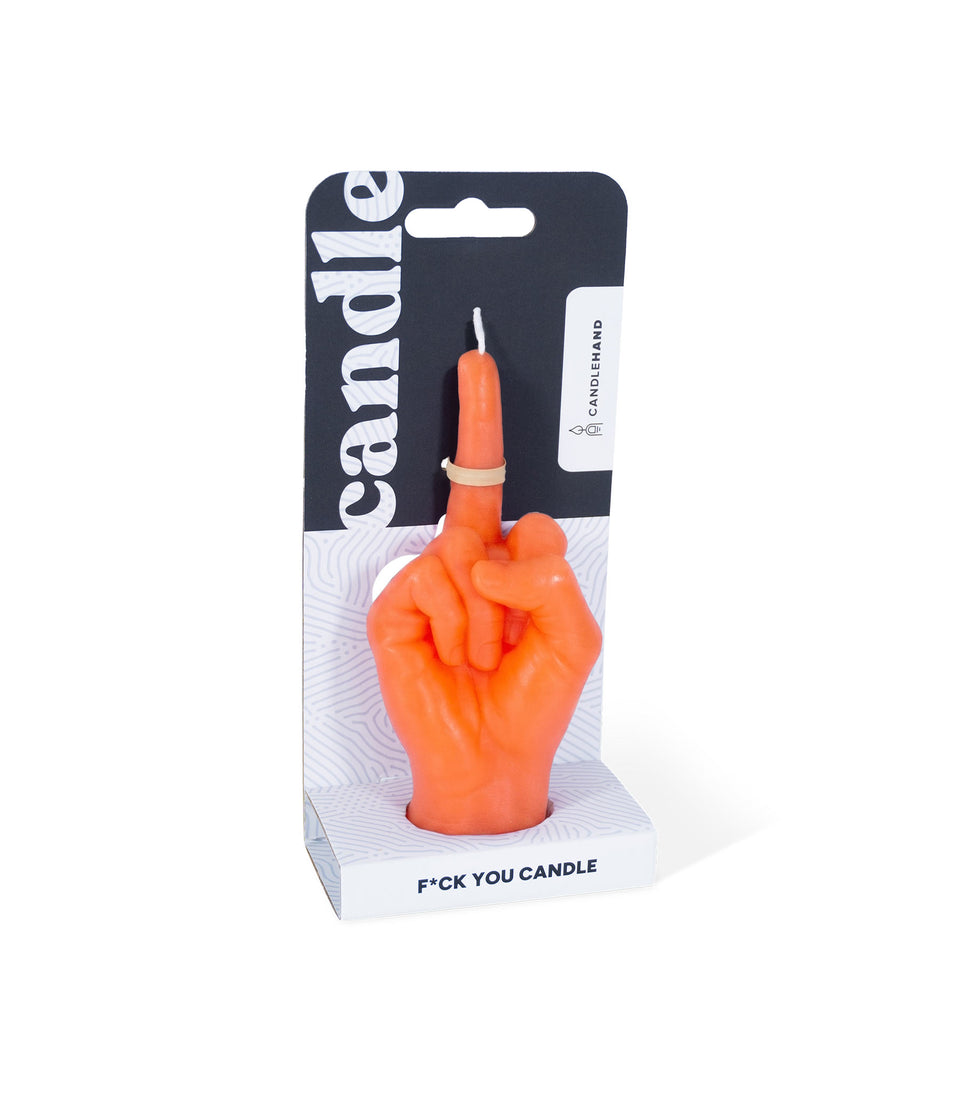 Bougie F*ck You Orange Petite - 2 pièces