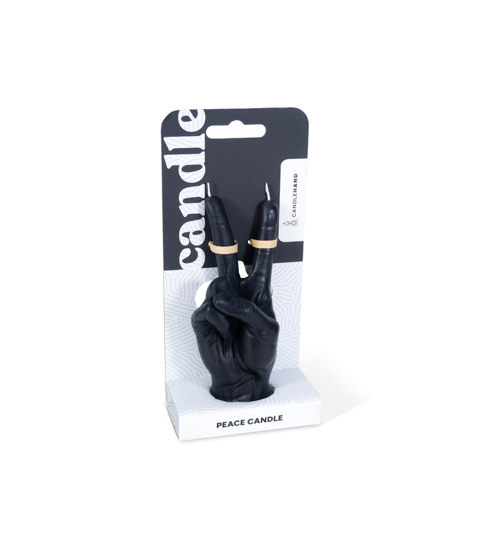 Bougie Peace Noir Petite - 2 pièces